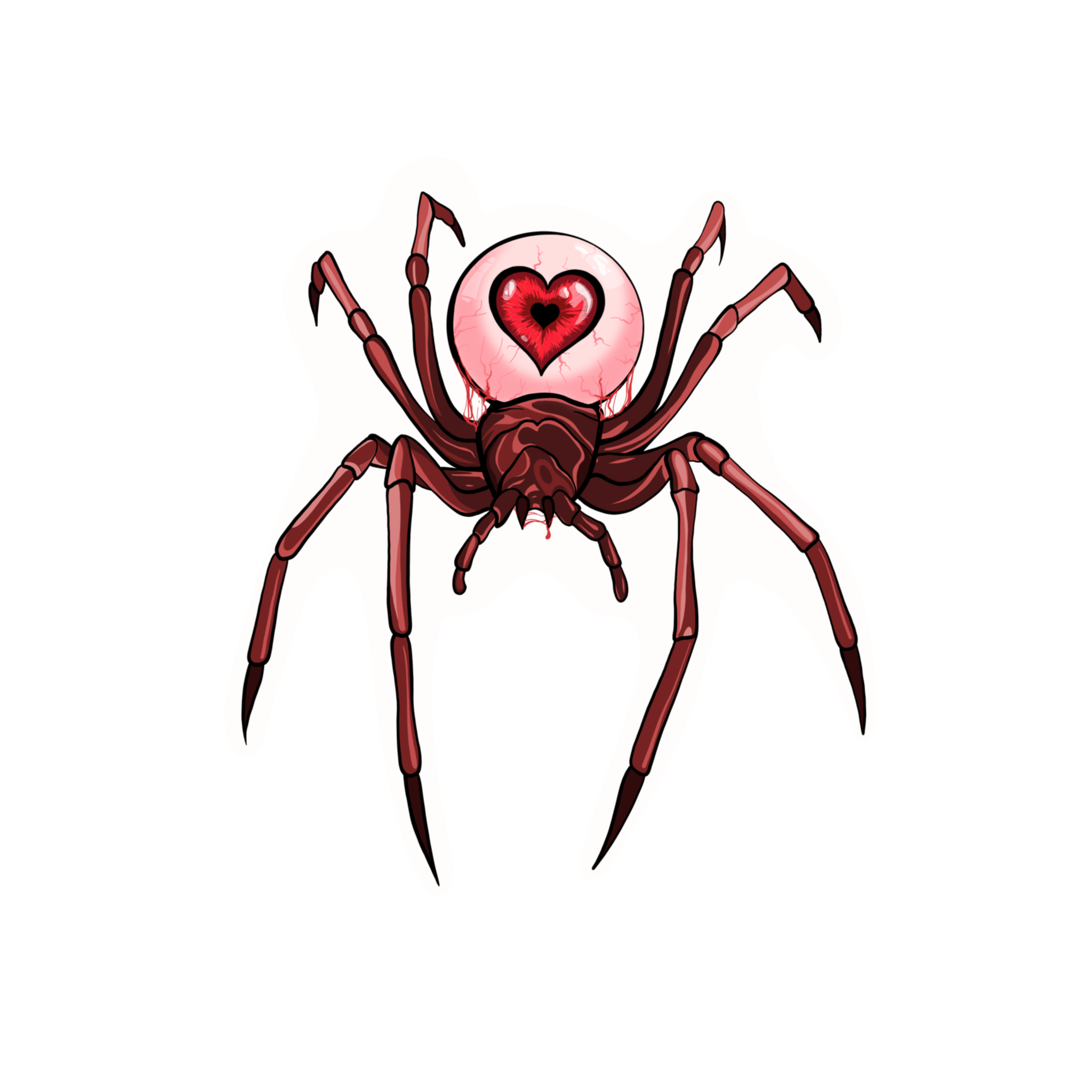 Eyeball Spider Sticker